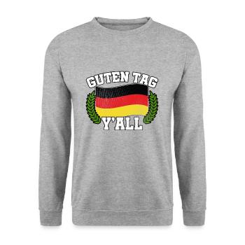 Good day Y'all - Unisex Sweatshirt - salt & pepper - Front - Alina (178cm) & Michal (187cm)