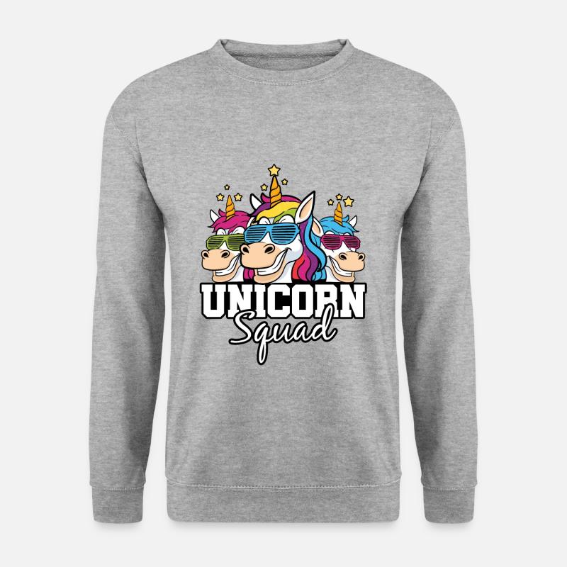 Unicorn Squad - Unisex Pullover - Weißgrau meliert
