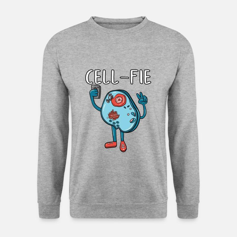 Cell-fie - Unisex Pullover - Weißgrau meliert