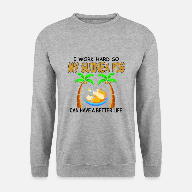 Meerschweinchen - Unisex Pullover - Weißgrau meliert