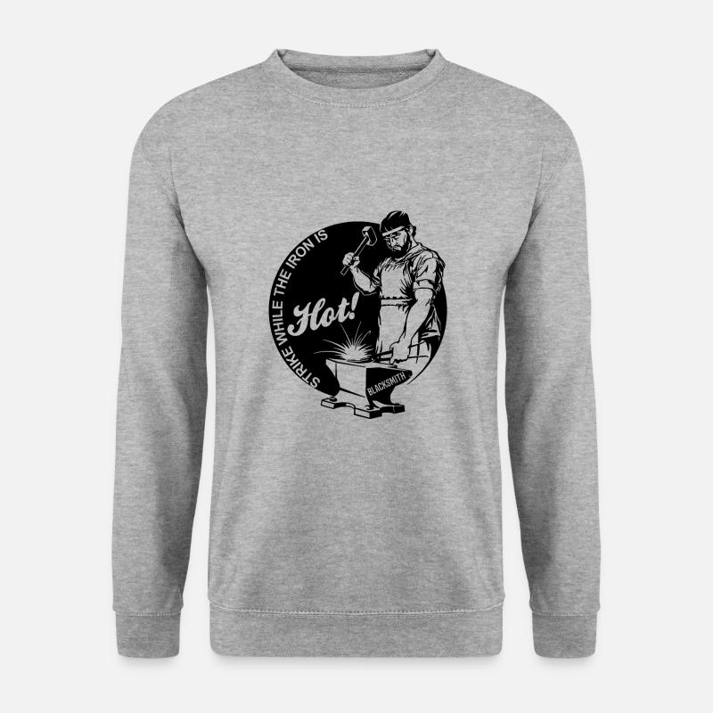 Schmiedin - Unisex Pullover - Weißgrau meliert