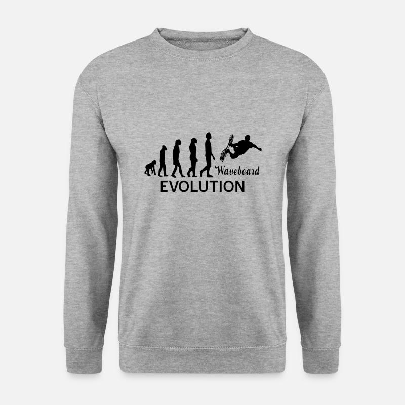 Waveboarden - Unisex Pullover - Weißgrau meliert