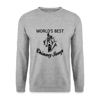Schornsteinfeger - Unisex Pullover - Weißgrau meliert - Vorne - Alina (178cm) & Michal (187cm)