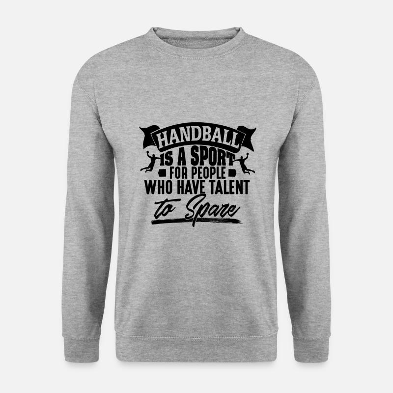 Handball - Unisex Pullover - Weißgrau meliert