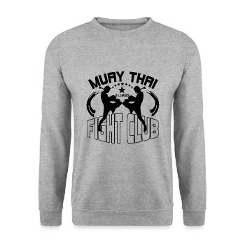 Cadeau de Muay Thai - Sweat-shirt Unisexe - gris chiné - Devant - Alina (178cm) & Michal (187cm)