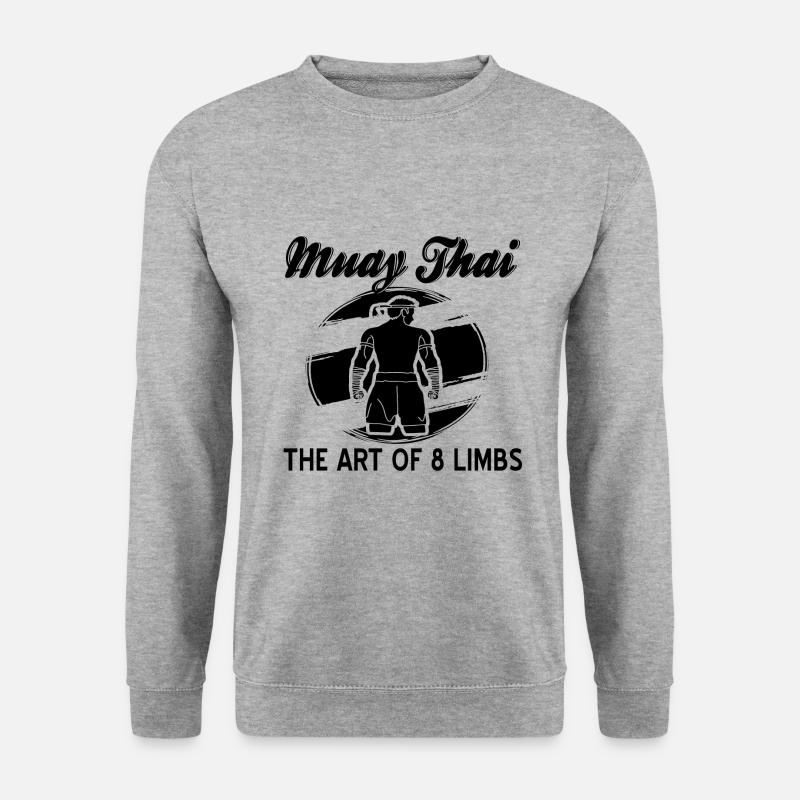 Muay Thai - Unisex Pullover - Weißgrau meliert