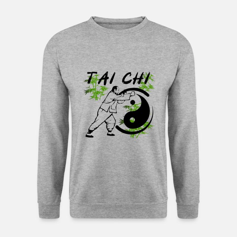 Tai Chi - Unisex Pullover - Weißgrau meliert
