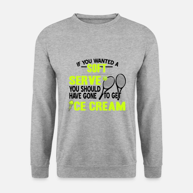 Tennis - Unisex Pullover - Weißgrau meliert