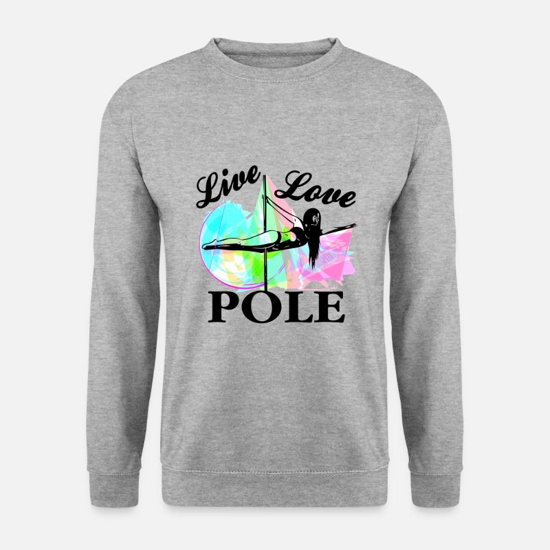 Pole Dance - Unisex Pullover - Weißgrau meliert