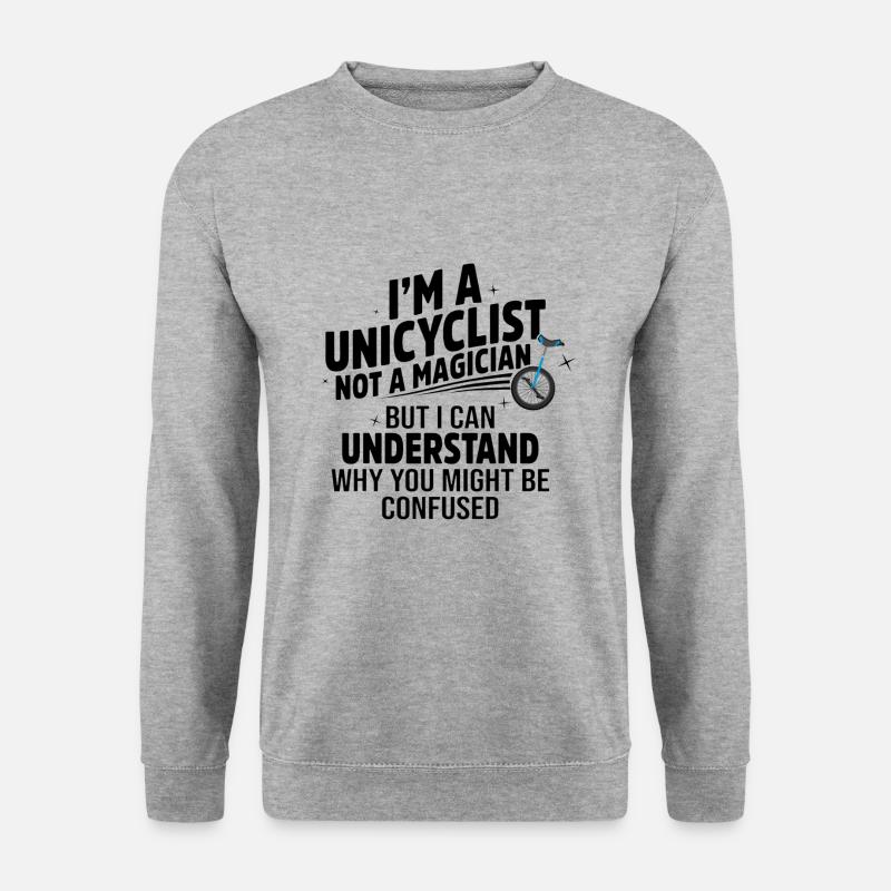 Einrad - Unisex Pullover - Weißgrau meliert