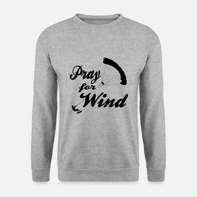 Kitesurfen - Unisex Pullover - Weißgrau meliert