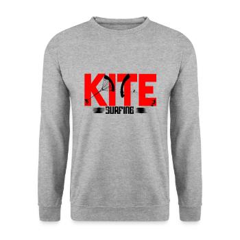 Kitesurfen - Unisex Pullover - Weißgrau meliert - Vorne - Alina (178cm) & Michal (187cm)