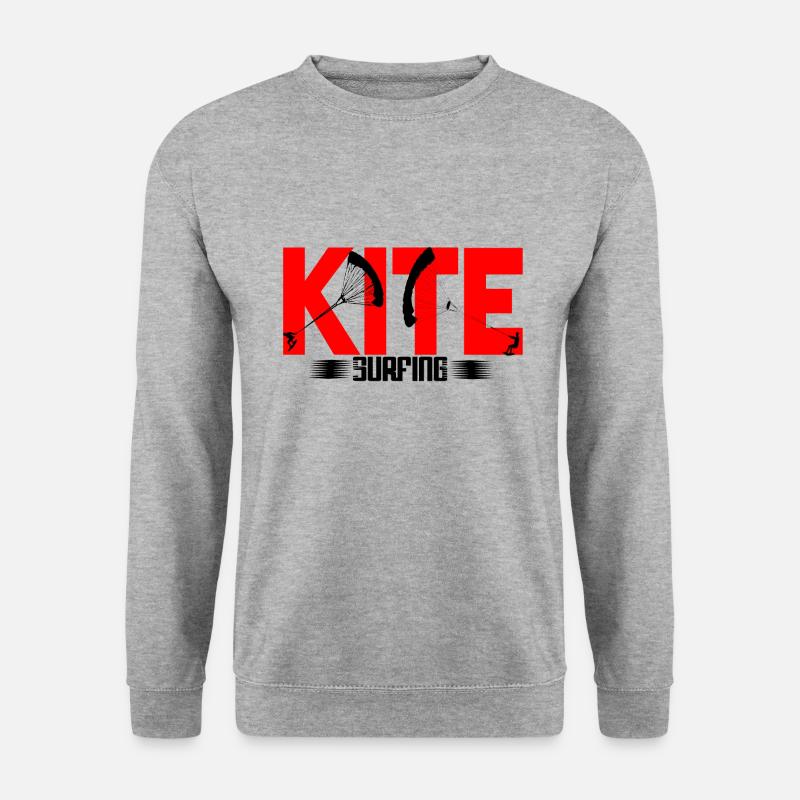 Kitesurfen - Unisex Pullover - Weißgrau meliert