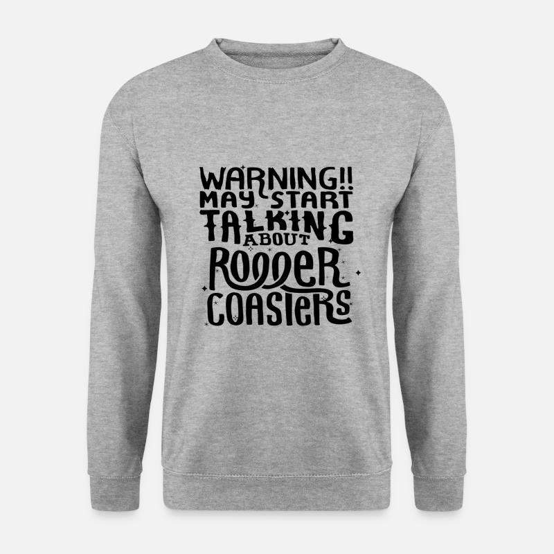 Achterbahn - Unisex Pullover - Weißgrau meliert