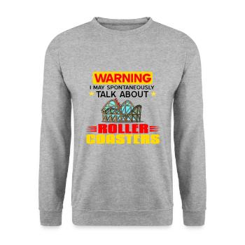montagnes russes - Sweat-shirt Unisexe - gris chiné - Devant - Alina (178cm) & Michal (187cm)
