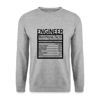 Ingénieur Bürgerlich Baumeister Génie mécanique Mathématiques - Sweat-shirt Unisexe - gris chiné - Devant - Alina (178cm) & Michal (187cm)