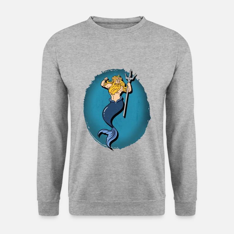 Merman - Unisex Pullover - Weißgrau meliert