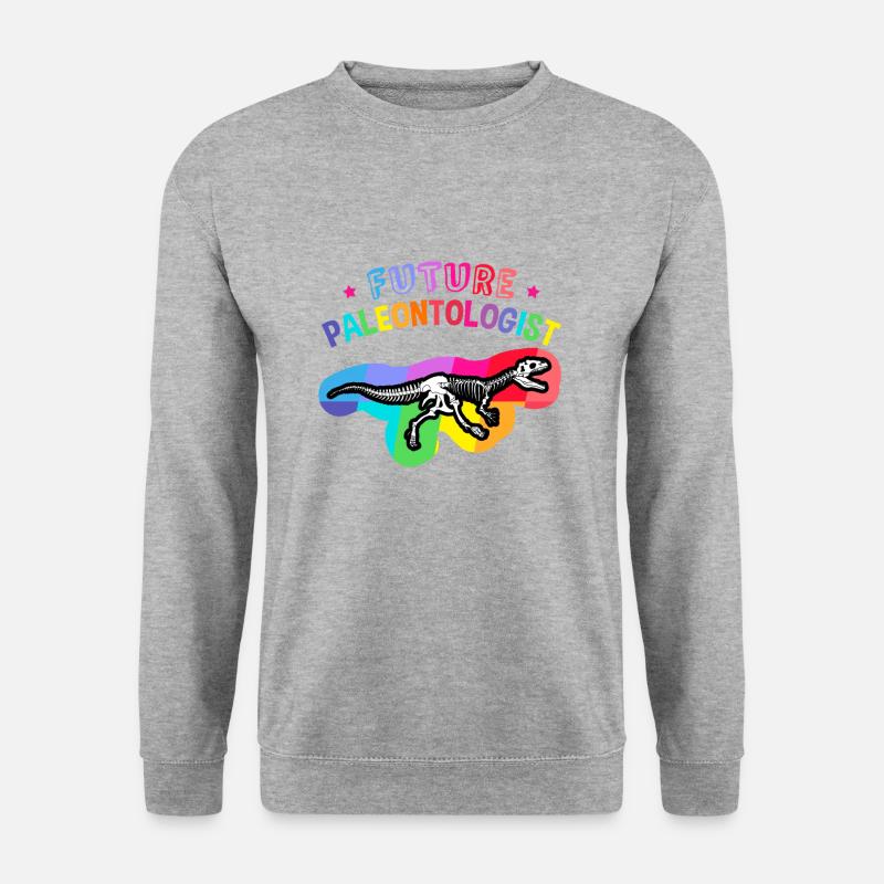 Future Paleontologist - Unisex Pullover - Weißgrau meliert