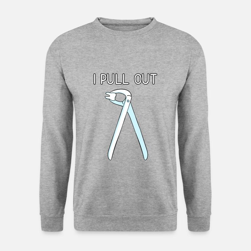 I Pull Out - Unisex Pullover - Weißgrau meliert