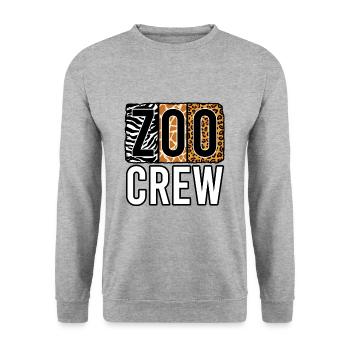 Équipage du zoo - Sweat-shirt Unisexe - gris chiné - Devant - Alina (178cm) & Michal (187cm)