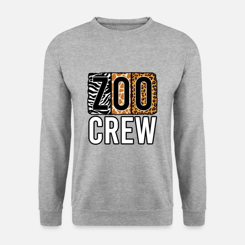 Zoo Crew - Unisex Pullover - Weißgrau meliert