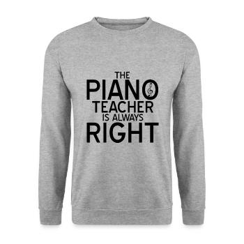 Piano - Sweat-shirt Unisexe - gris chiné - Devant - Alina (178cm) & Michal (187cm)