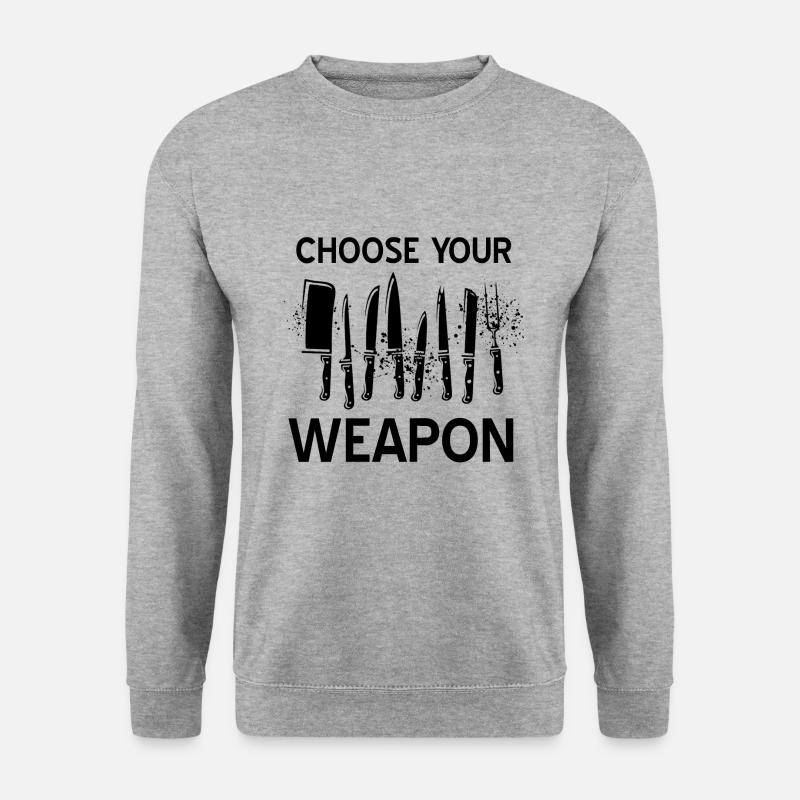 Koch - Unisex Pullover - Weißgrau meliert