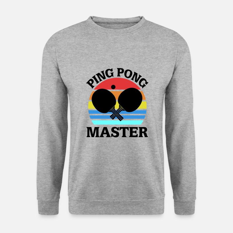 Tischtennis - Unisex Pullover - Weißgrau meliert