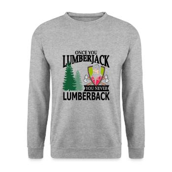 lumberjack - Unisex Sweatshirt - salt & pepper - Front - Alina (178cm) & Michal (187cm)