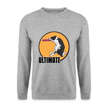 Border Collie - Sweat-shirt Unisexe - gris chiné - Devant - Alina (178cm) & Michal (187cm)