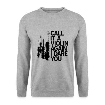 cello - Unisex Sweatshirt - salt & pepper - Front - Alina (178cm) & Michal (187cm)