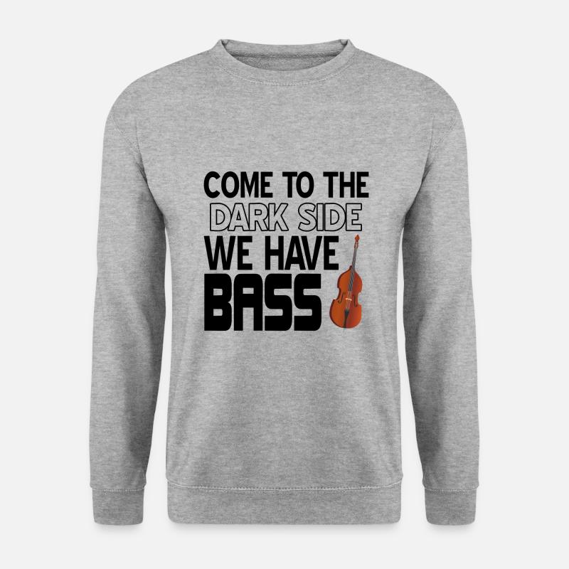 Kontrabass - Unisex Pullover - Weißgrau meliert
