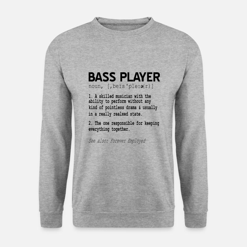 Kontrabass - Unisex Pullover - Weißgrau meliert