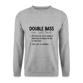 Kontrabass - Unisex Pullover - Weißgrau meliert - Vorne - Alina (178cm) & Michal (187cm)