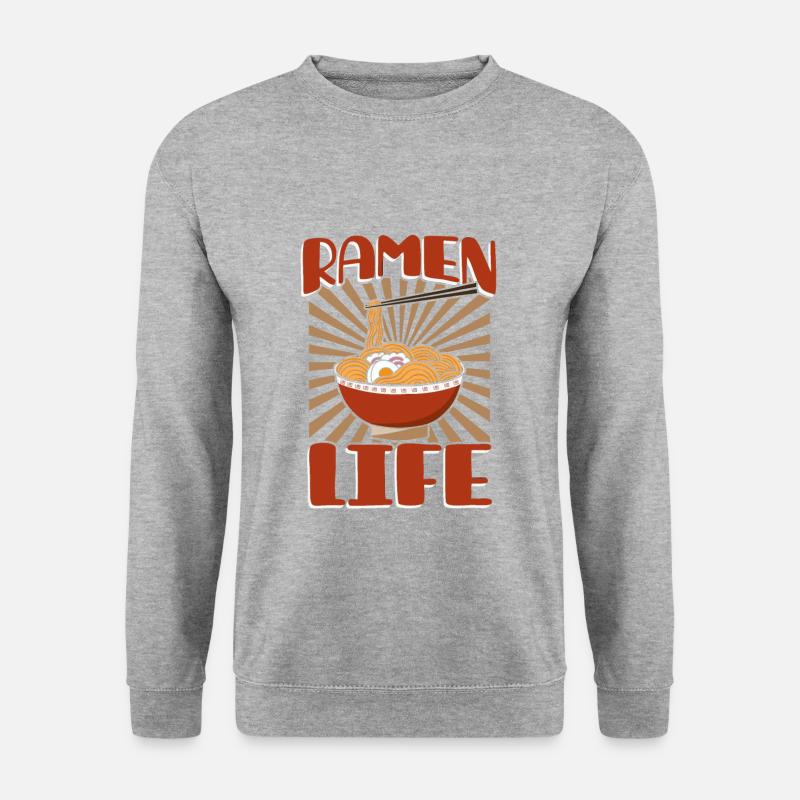 Ramen Life - Unisex Pullover - Weißgrau meliert