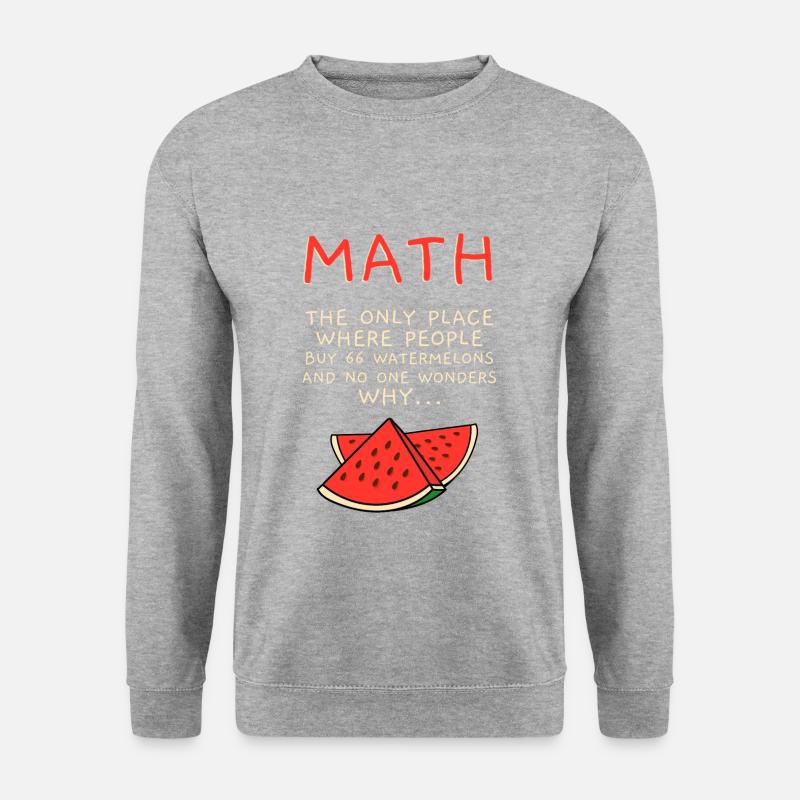 math - Sweat-shirt Unisexe - gris chiné