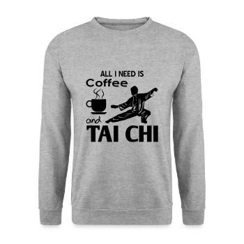 Tai Chi - Unisex Sweatshirt - salt & pepper - Front - Alina (178cm) & Michal (187cm)