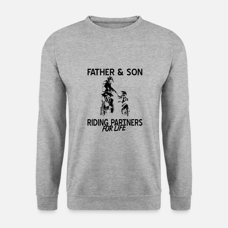 Vater und Sohn - Unisex Pullover - Weißgrau meliert