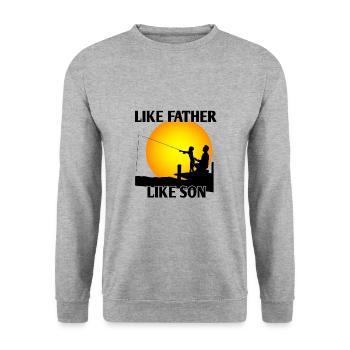 Father and son - Unisex Sweatshirt - salt & pepper - Front - Alina (178cm) & Michal (187cm)