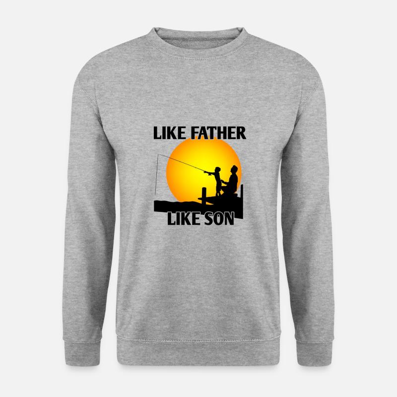 Vater und Sohn - Unisex Pullover - Weißgrau meliert