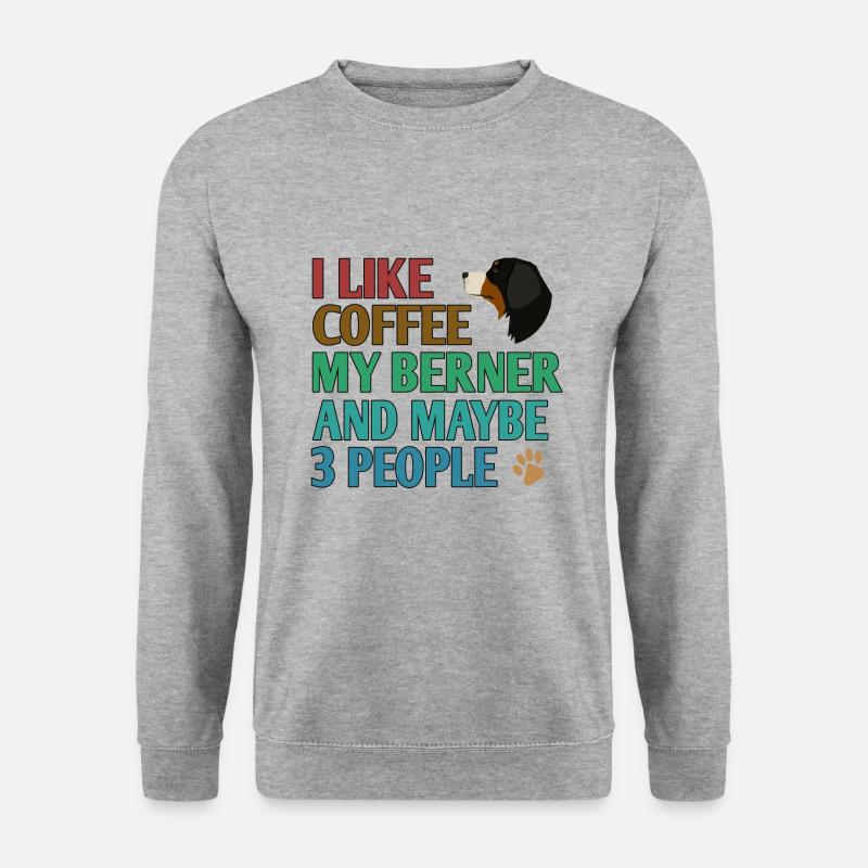 Bernesse Rinderhund - Unisex Pullover - Weißgrau meliert