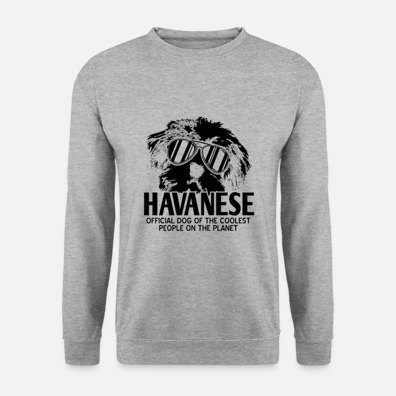Havanese - Unisex Pullover - Weißgrau meliert