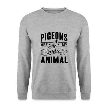 Dove - Unisex Sweatshirt - salt & pepper - Front - Alina (178cm) & Michal (187cm)