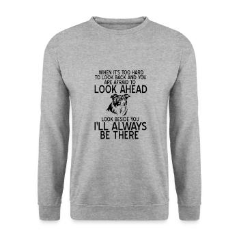 Border collie - Sweat-shirt Unisexe - gris chiné - Devant - Alina (178cm) & Michal (187cm)