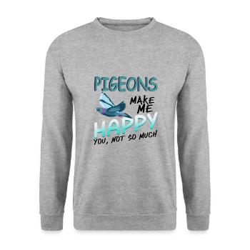 Dove - Unisex Sweatshirt - salt & pepper - Front - Alina (178cm) & Michal (187cm)