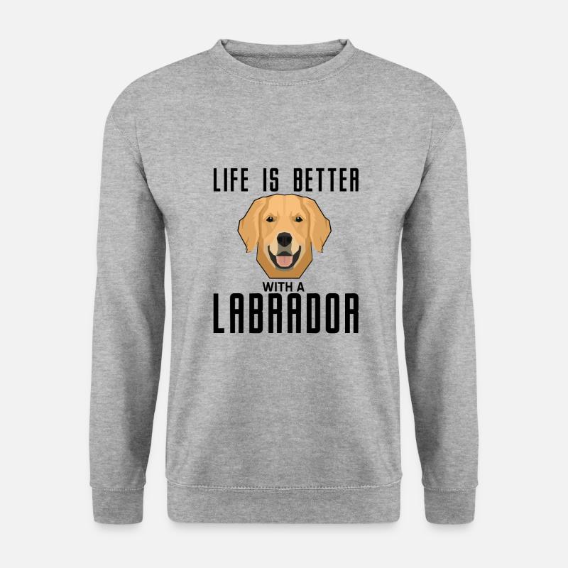 Labrador - Unisex Pullover - Weißgrau meliert