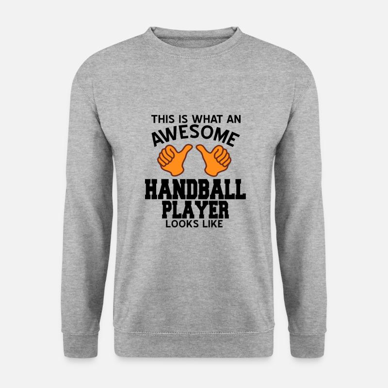 Handball - Unisex Pullover - Weißgrau meliert