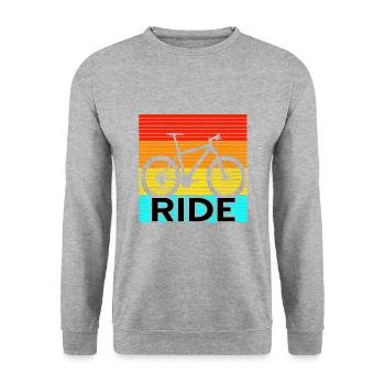 vélo de montagne - Sweat-shirt Unisexe - gris chiné - Devant - Alina (178cm) & Michal (187cm)