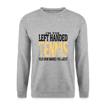 Tennis sport - Unisex Sweatshirt - salt & pepper - Front - Alina (178cm) & Michal (187cm)