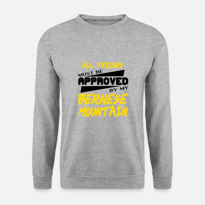 Berner Sennenhund - Unisex Pullover - Weißgrau meliert